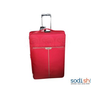 Valise Cabine avec Roulettes et Poignée de Traction - Couleur Rouge-Clair, Modèle Moyen BG0053