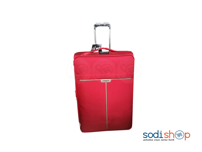 Valise Cabine avec Roulettes et Poignée de Traction - Couleur Rouge-Clair, Modèle Moyen BG0053