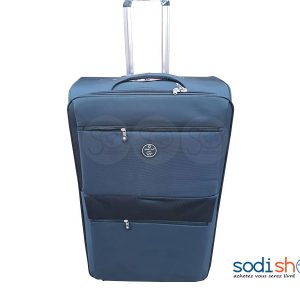 Valise Cabine avec Roulettes et Poignée de Traction - Couleur Bleu Foncé, Grand Modèle BG0053