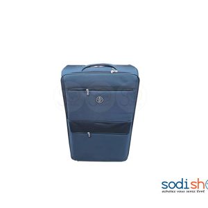 Valise Cabine avec Roulettes et Poignée de Traction - Couleur Bleu Foncé, Modèle Moyen 1 BG0053