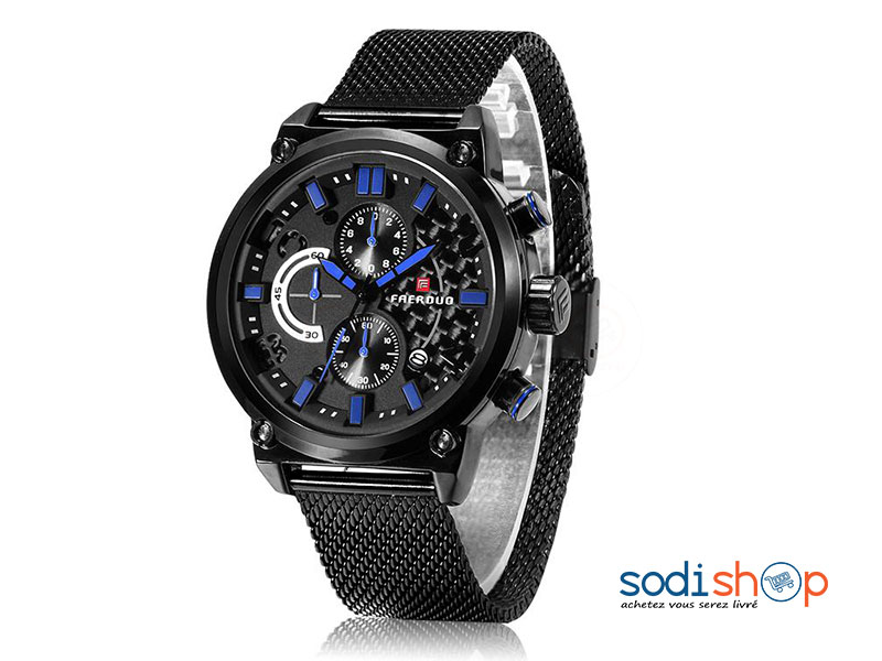 FAERDUO F8208, Montre de Luxe en acier Inoxydable Pour Homme d'affaires-Élégant et Class - SODI00 – Image 2
