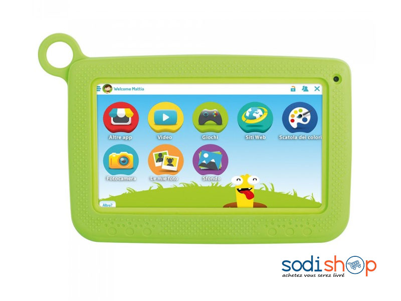 Tablette Educative Pour Enfant Kids Tab 7”, Performante et Innovante, Résistant aux Chocs, avec Caméra - 8Go, 1 Go Ram LG0017