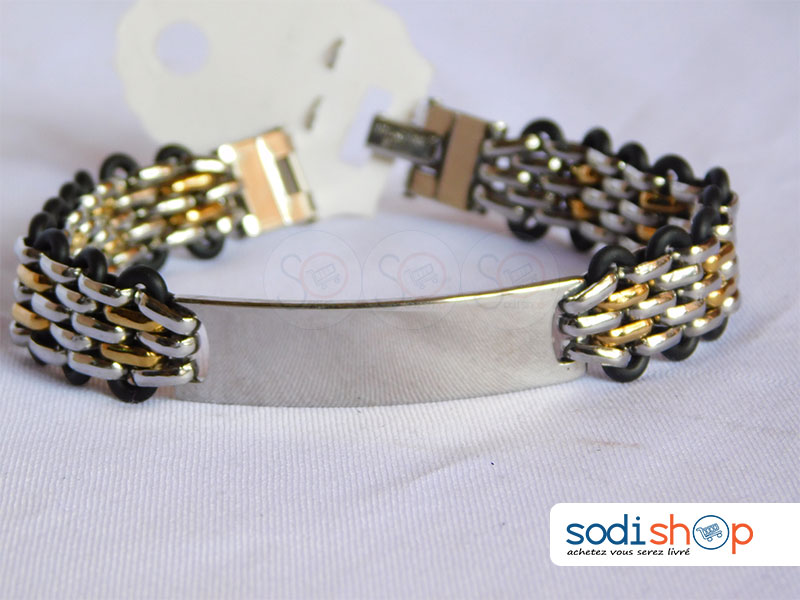 Bracelet en Acier Inoxydable, Elégant et Résistant Pour Homme et Femme - Couleur Or/Argent SODI00