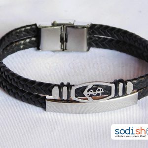 Bracelet Tressé, Haute Qualité, Très Class Pour Homme et Femme - Taille Ajustable, Couleur Noir SODI00
