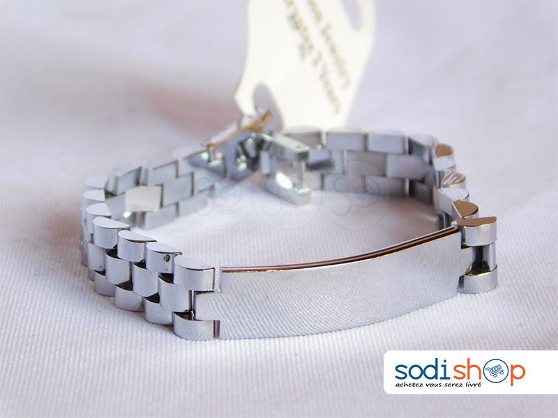 Bracelet en Acier Inoxydable, Class et Résistant Pour Homme et Femme - Couleur Argent SODI00
