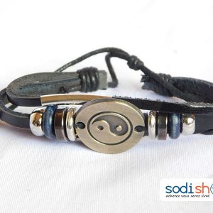 Bracelet Homme-Femme en Cuir Couleur Bleue SODI00