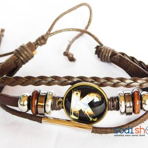 Bracelet Style Personnalisé K Unisexe Couleur Marron SODI00
