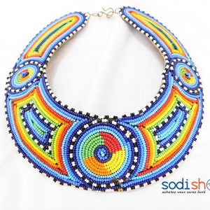 Collier Artisanal, Style Africain, Sublime Design, Pour Femme - Multicolore MT0077