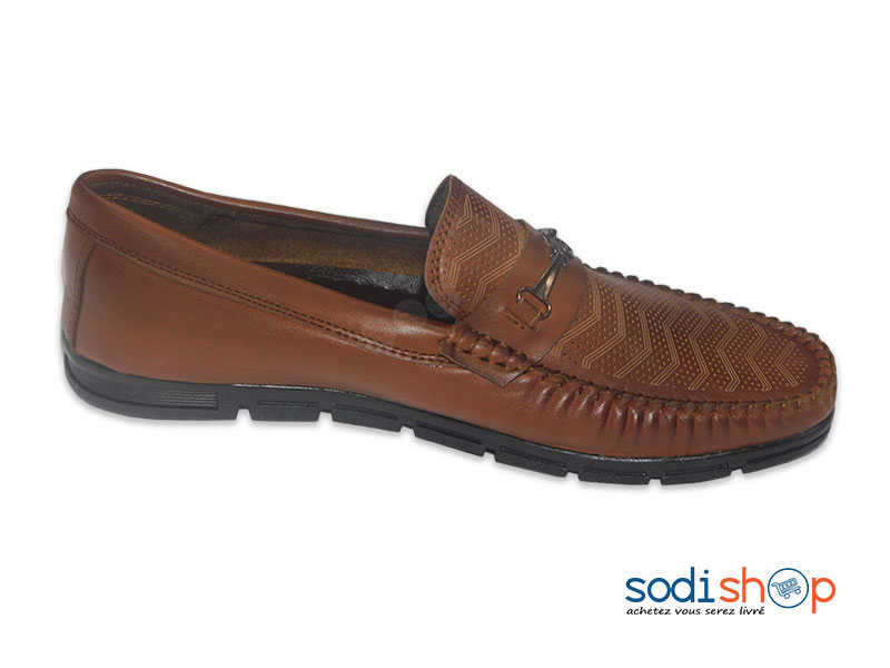 Chaussure Mocassin, Classe et Confortable, Très Résistante Pour Adolescent - Couleur Marron DD0074