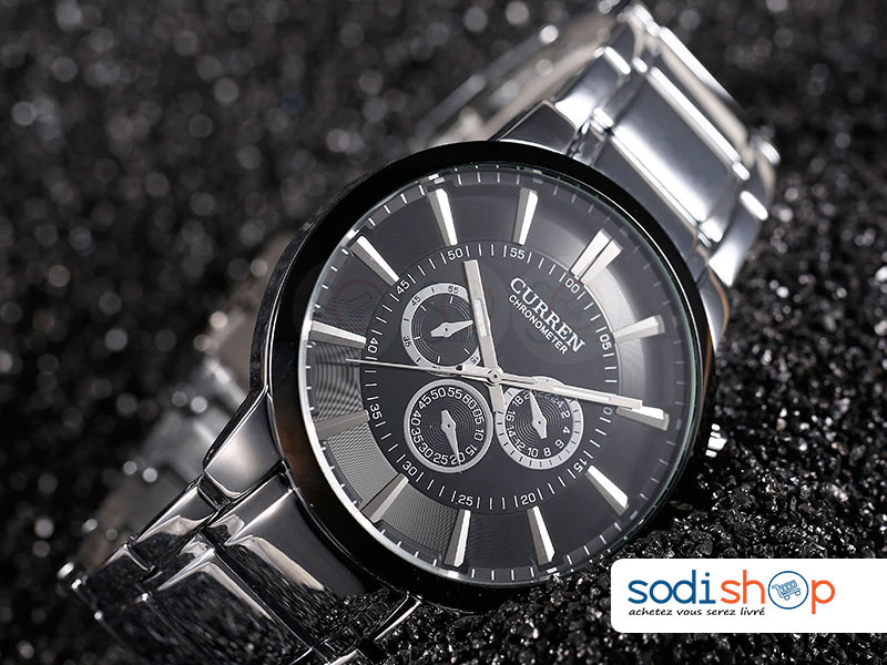 Curren 8001 , Montre de Luxe en Acier Inoxydable Pour Homme SODI00 – Image 2