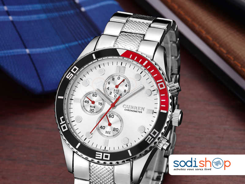 Montre à Quartz, Curren 8028, Style Classique Pour Homme, Haute Qualité en Acier SODI00 – Image 3