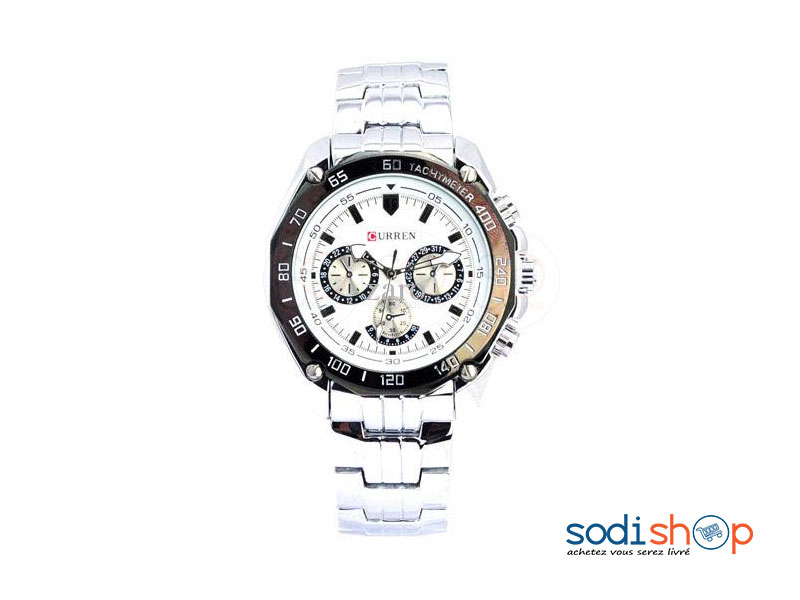 Montre en Acier Inoxydable Curren 8077, Pour Homme D’Affaires, Haute Qualité, Résiste à L'Eau SODI00 – Image 3