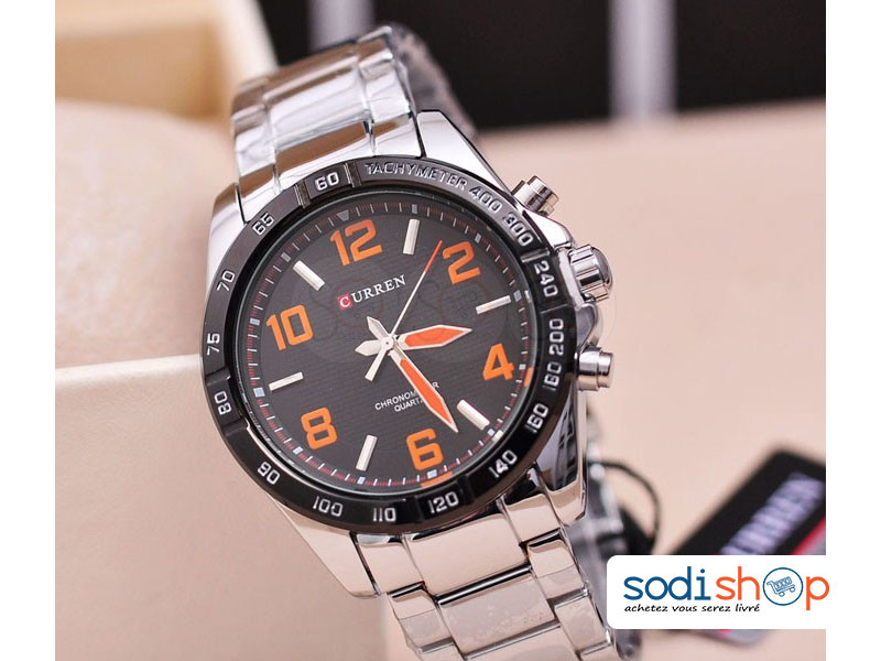 Montre Curren 8107, Résiste à l’Eau, Conception Luxueuse, Cadran Analogique, Bracelet en Maillon - Pour Homme SODI00 – Image 5