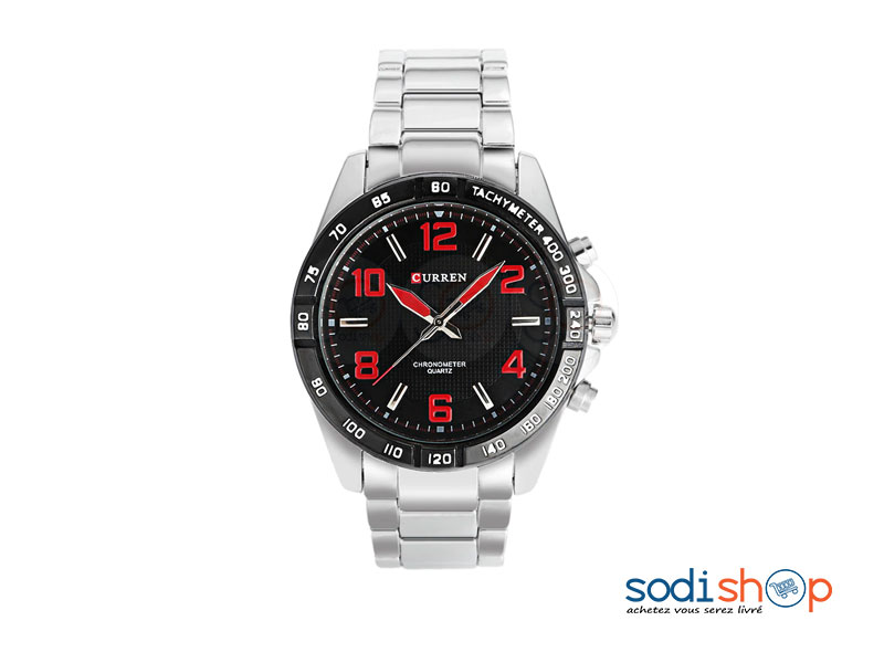 Montre Curren 8107, Résiste à l’Eau, Conception Luxueuse, Cadran Analogique, Bracelet en Maillon - Pour Homme SODI00 – Image 4