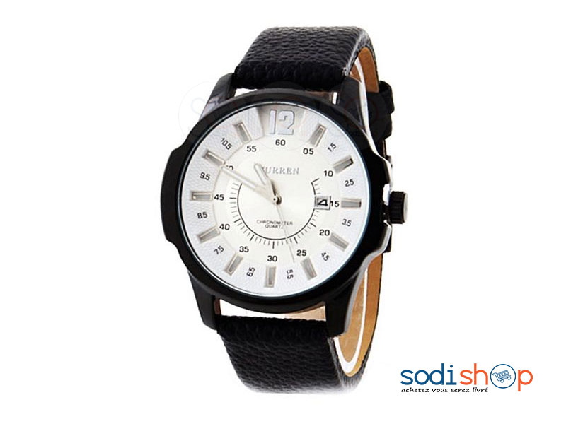 Curren 8123, Montre Classique Décontractée avec Date + Bracelet en Cuir - Pour Homme SODI00 – Image 3