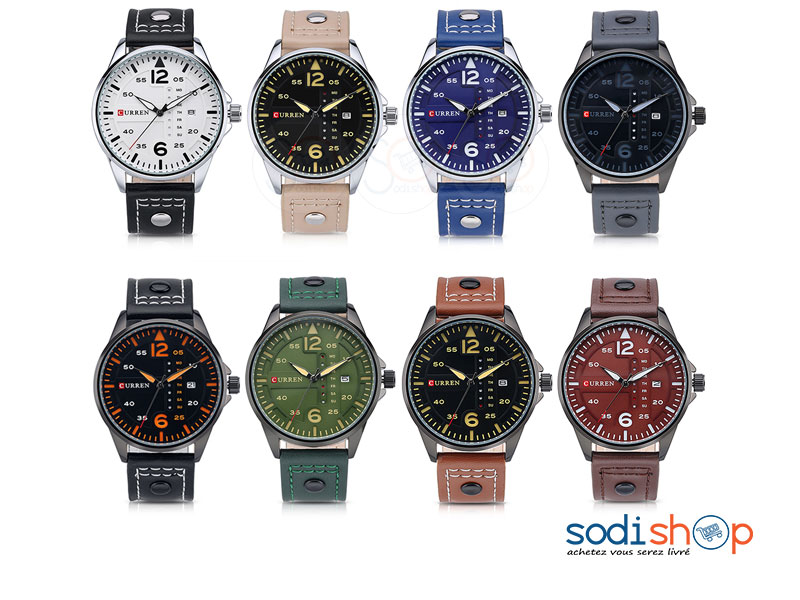 Curren M-8224, Montre Élégante en Cuir, Style Classique - Pour Homme SODI00 – Image 2