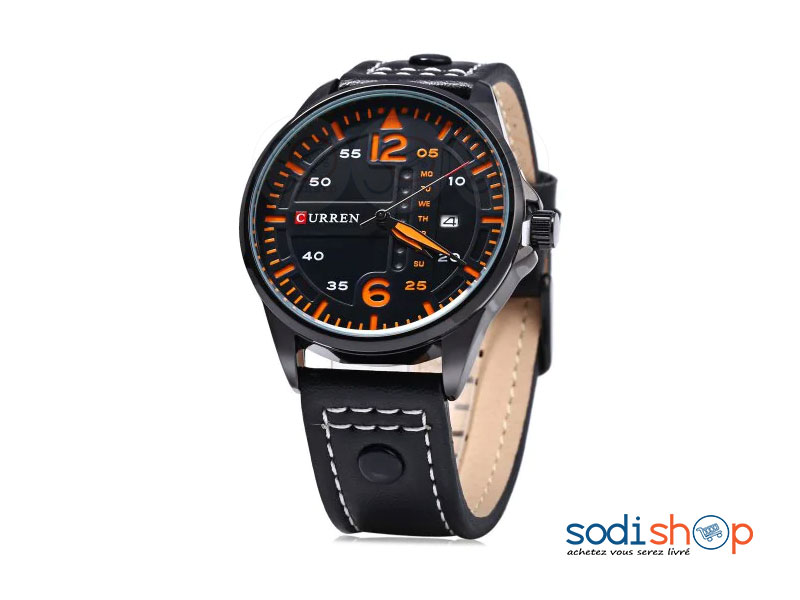 Curren M-8224, Montre Élégante en Cuir, Style Classique - Pour Homme SODI00 – Image 8