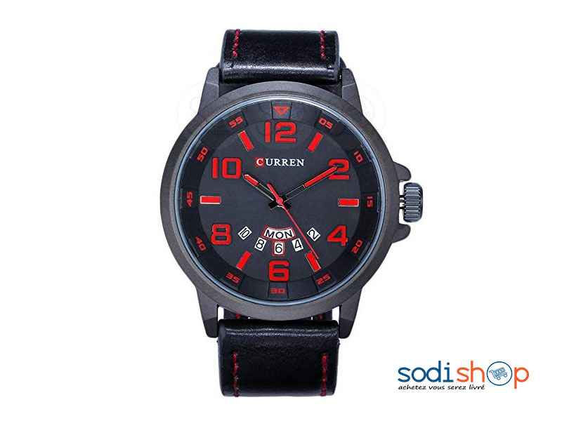 Curren 8240, Montre de Luxe avec Date + Bracelet en Cuir - Pour Homme SODI00