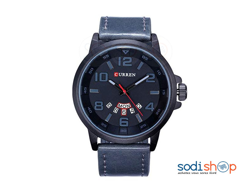 Curren 8240, Montre de Luxe avec Date + Bracelet en Cuir - Pour Homme SODI00 – Image 2