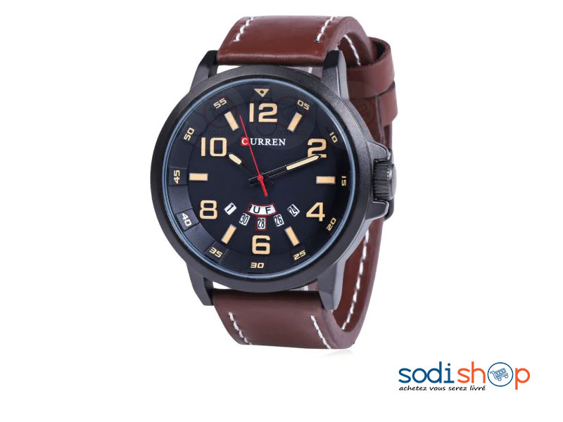 Curren 8240, Montre de Luxe avec Date + Bracelet en Cuir - Pour Homme SODI00 – Image 5