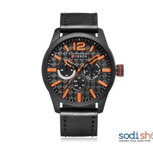 Montre Curren 8247, Conception Luxueuse avec Bracelet en Cuir, Cadran Analogique - Pour Homme SODI00