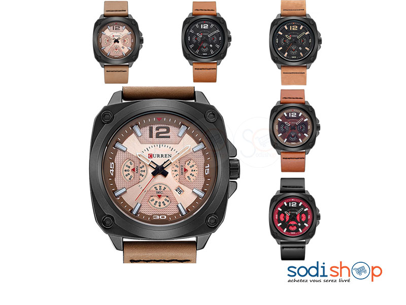 Montre à Quartz Curren 8260 Style Classique Pour Homme d’Affaires, Haute Qualité en Cuir DIA00169 – Image 2
