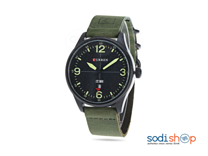 Montre Curren 8265, Conception Luxueuse, Cadran Analogique avec Date - Pour Homme SODI00