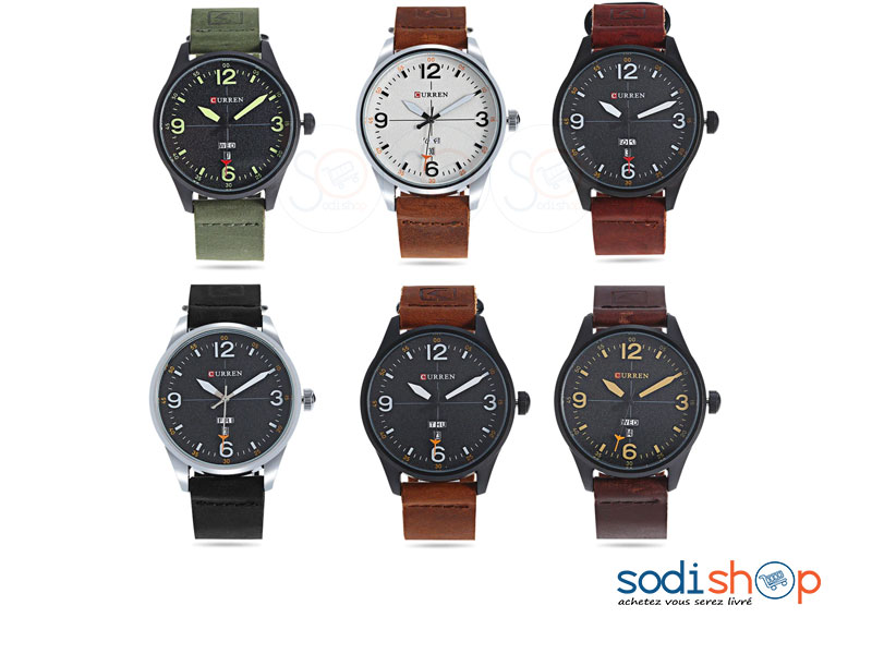 Montre Curren 8265, Conception Luxueuse, Cadran Analogique avec Date - Pour Homme SODI00 – Image 2