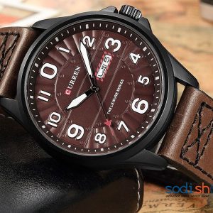 Montre à Quartz Curren M-8269 Pour Hommes d’Affaires, Haute Qualité en Cuir, avec Date SODI00