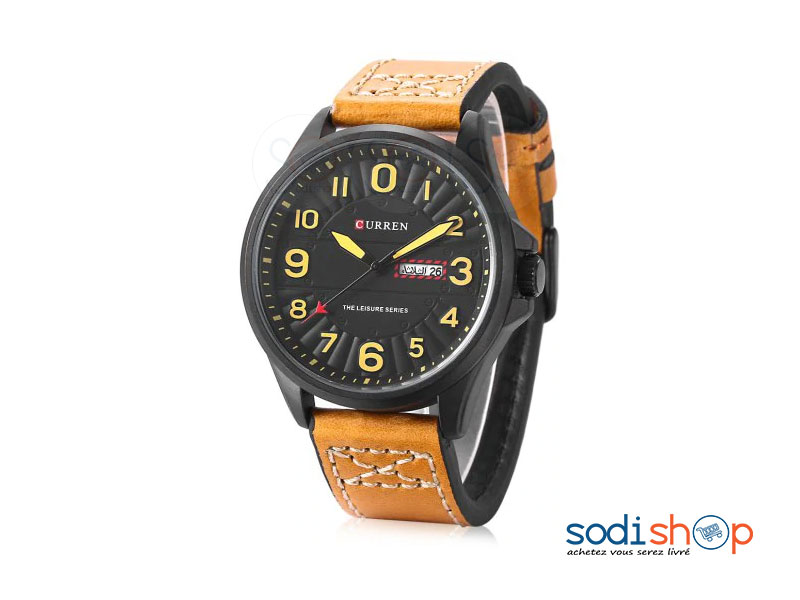 Montre à Quartz Curren M-8269 Pour Hommes d’Affaires, Haute Qualité en Cuir, avec Date SODI00 – Image 4