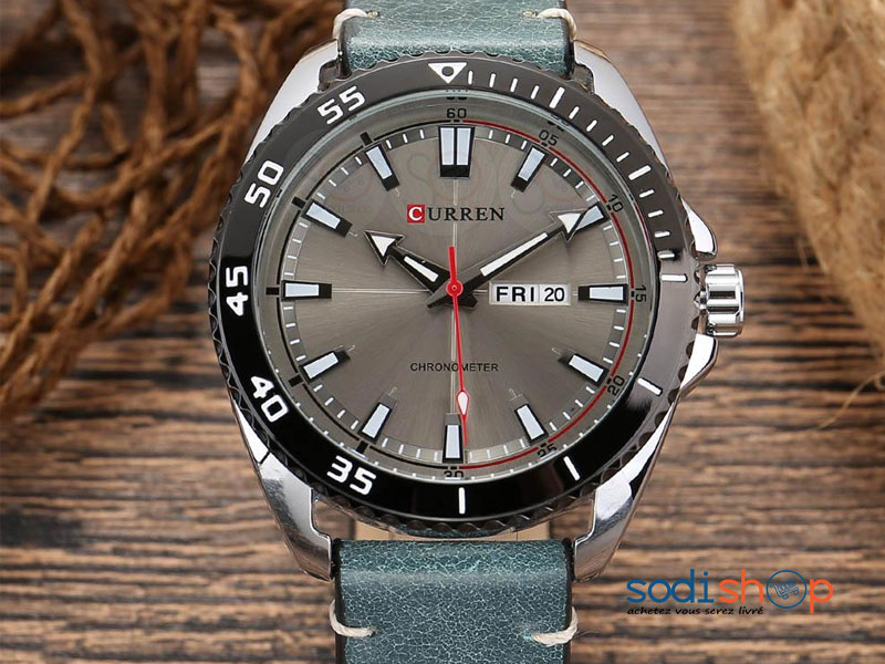 Curren M-8272, Montre Pour Homme d’Affaires, Haute Qualité en Cuir avec Date SODI00 – Image 5
