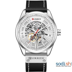 Curren 8299, Montre Homme classique à quartz étanche, au style luxueux, avec bracelet en cuir de haute qualité SODI00