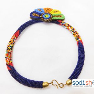Collier en Perle Africaine Couleur Bleue MT0077