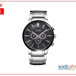 Curren 8001 , Montre de Luxe en Acier Inoxydable Pour Homme SODI00