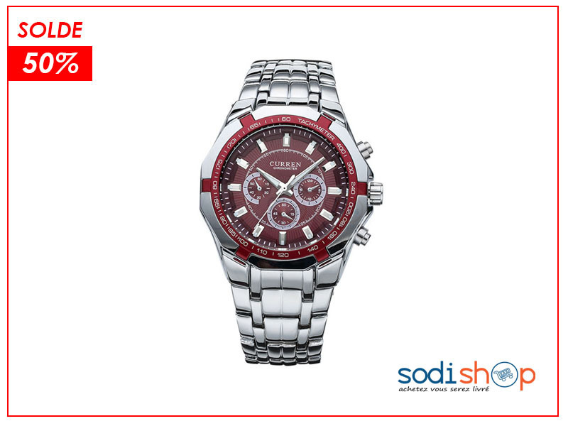 Curren 8084, Montre Elégante en Acier, Style Classique, Cadran Analogique - Pour Homme SODI00