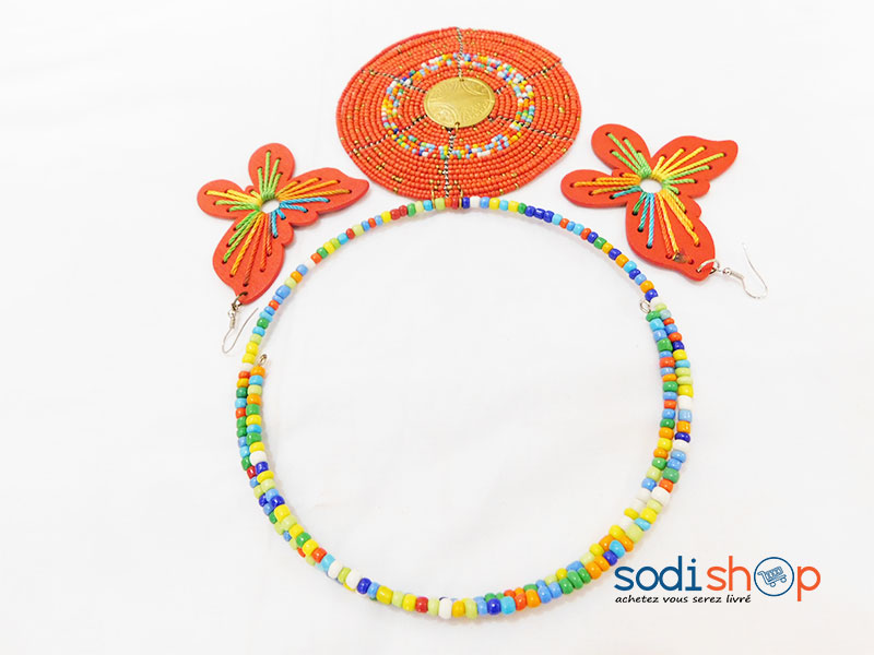 Ensemble Collier + Boucle D’Oreille Motif Papillon MT0077