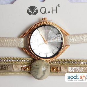 Ensemble Montre Plus Bracelet Pour Femme Synthétique Blanc SODI00