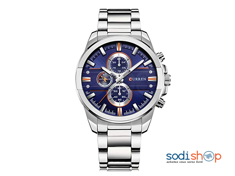 Montre de Luxe Curren 8274, Haute Qualité Pour Hommes d’Affaires, Bracelet en Acier Inoxydable SODI00