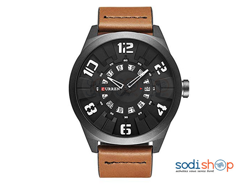 Montre de Luxe Curren, Couleur Marron - Pour Homme SODI00