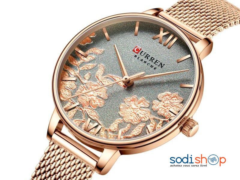 Curren 9065 , Montre de Luxe en Acier Inoxydable Pour Femme SODI00