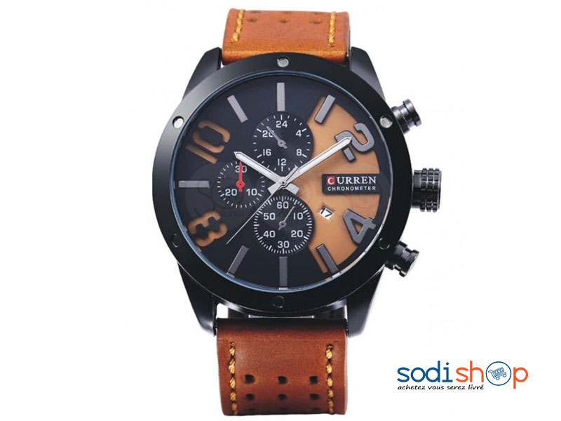 Montre CURREN-M-8243 Homme Cadran Analogique Décoré SODI00 – Image 2