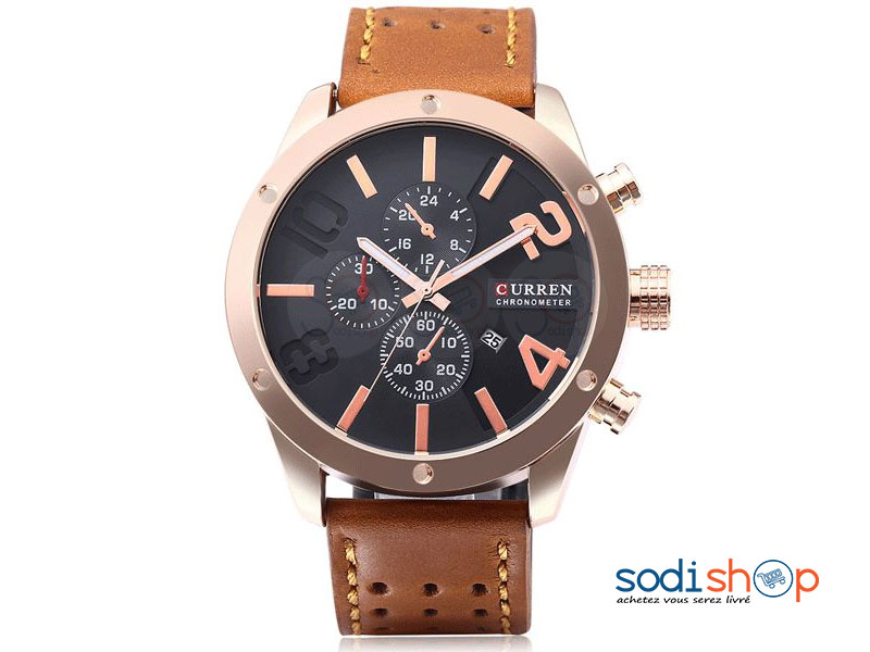 Montre CURREN-M-8243 Homme Cadran Analogique Décoré SODI00 – Image 3