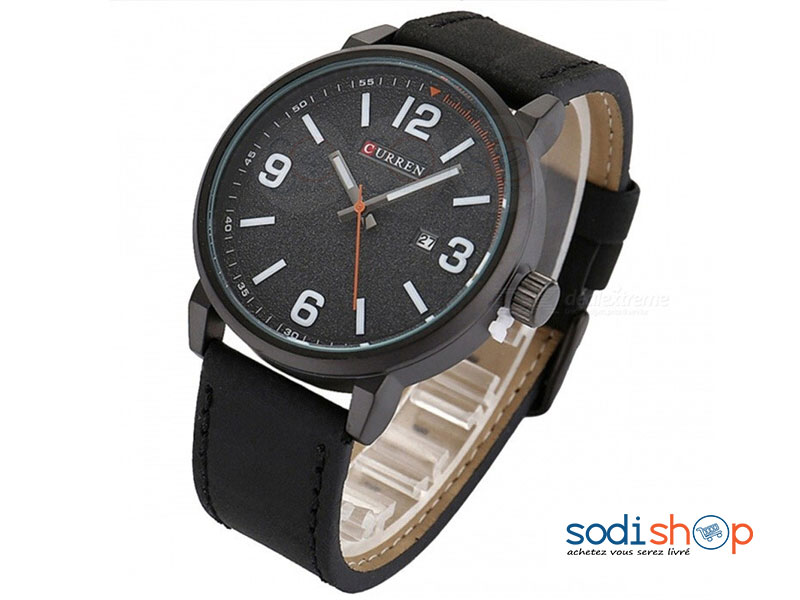 Montre CURREN-M8218 Bracelet en Cuir Pour Homme SODI00 – Image 2