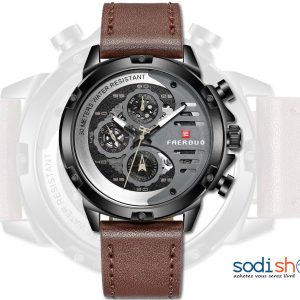 Montre FAERDUO à Quartz Bracelet en Cuir  Pour Homme SODI00