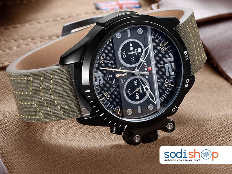 Montre Homme FAERDUO-F8206M Bracelet en Textile SODI00 – Image 2