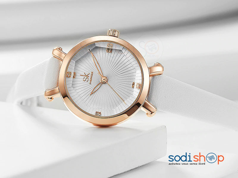Montre à Quartz élégant ultra fine Pour Femme SK-8046 SHENGKE - SODI00
