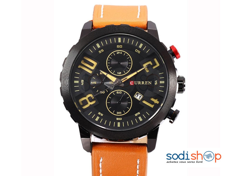 Montre Pour Homme Curren M-8193 en Simili Cuir Affichage de la Date SODI00 – Image 3