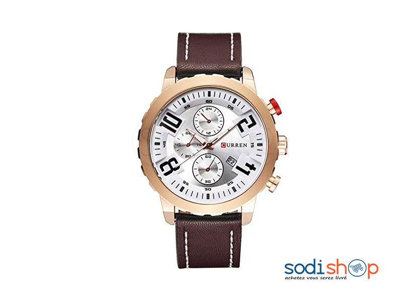 Montre Pour Homme Curren M-8193 en Simili Cuir Affichage de la Date SODI00 – Image 5