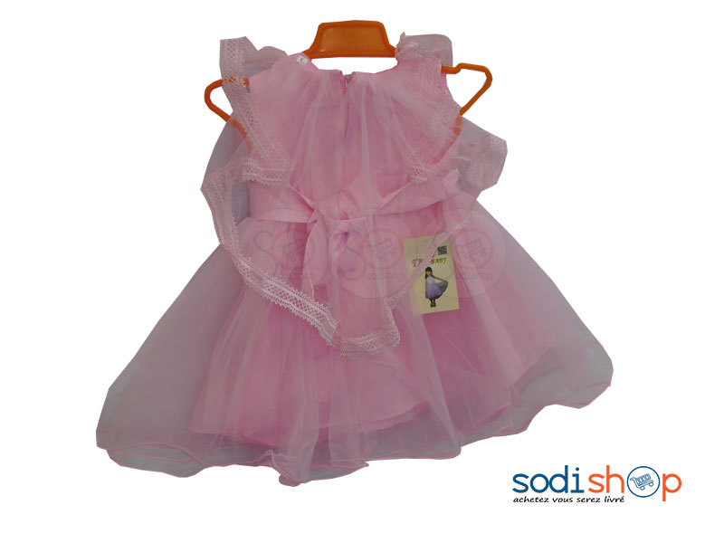 Robe de Princesse Couleur Rose Sans Manche Pour Bébé DD0074 – Image 2