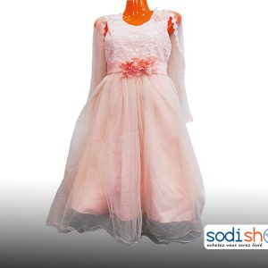 Robe de Princesse à Dentelle Couleur Beige DD0074